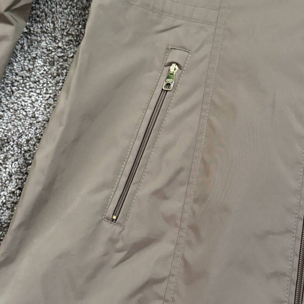 Cole Haan Hooded Rain Jacket Coat Champagne Iridescent Full Zip Women’s Size XS - Picture 4 of 16